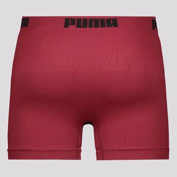 Cueca Puma Boxer Sem Costura - Bordô