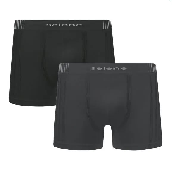 Cueca Selene Boxer Sem Costura - Kit 2 unidades