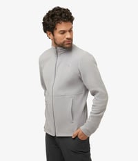 Fleece Glacier The North Face Full Zip Masc - Cinza