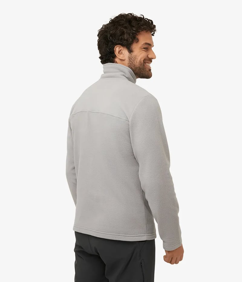 Fleece Glacier The North Face Full Zip Masc - Cinza