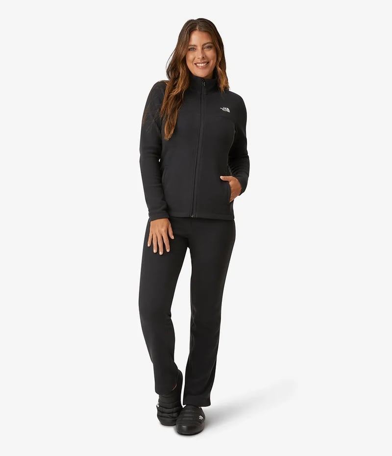 Fleece Glacier The North Face Full Zip Fem - Preto