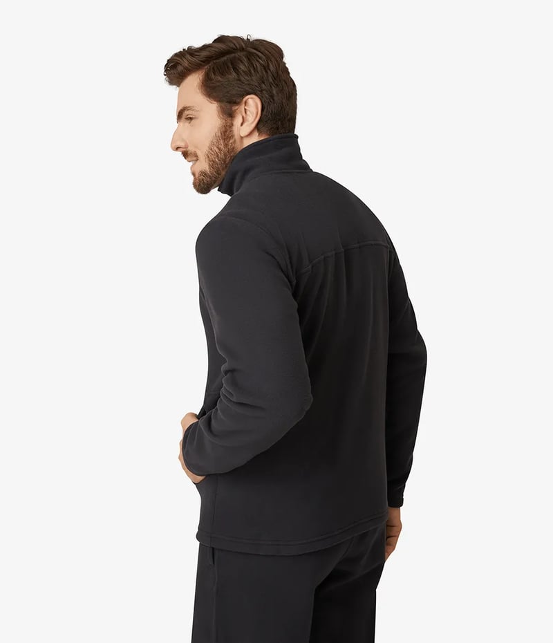 Fleece Glacier The North Face Full Zip Masc - Preto
