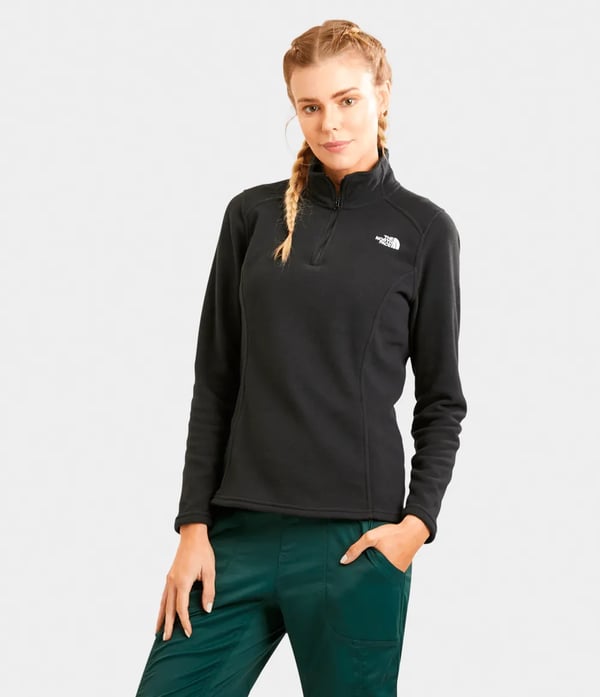 Fleece The North Face Glacier 1/4 Zip Fem - Preto