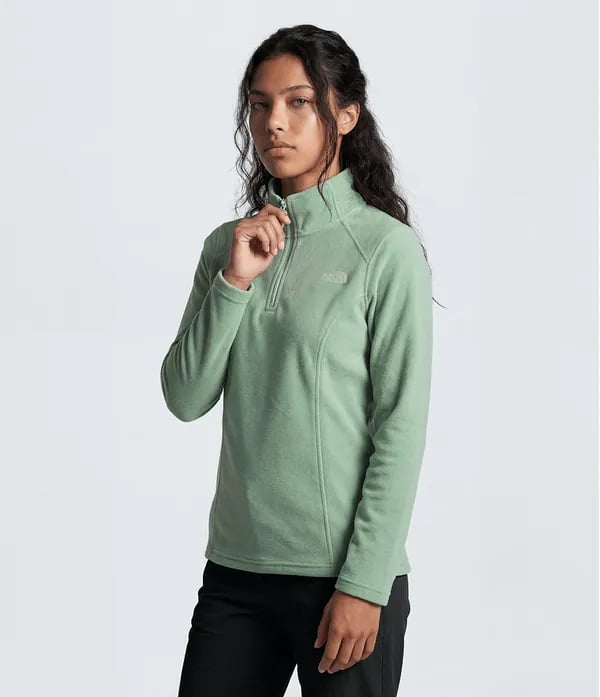 Fleece The North Face Glacier 1/4 Zip Fem - Verde