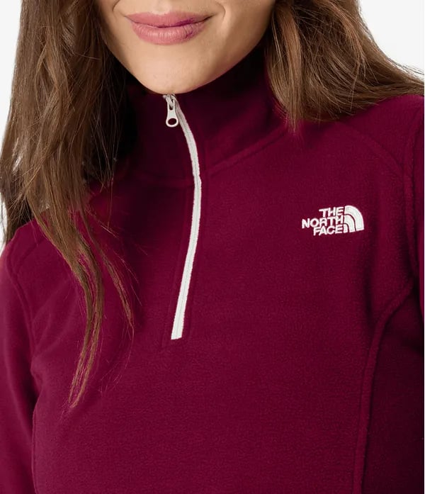 Fleece The North Face Glacier 1/4 Zip Fem - Vinho