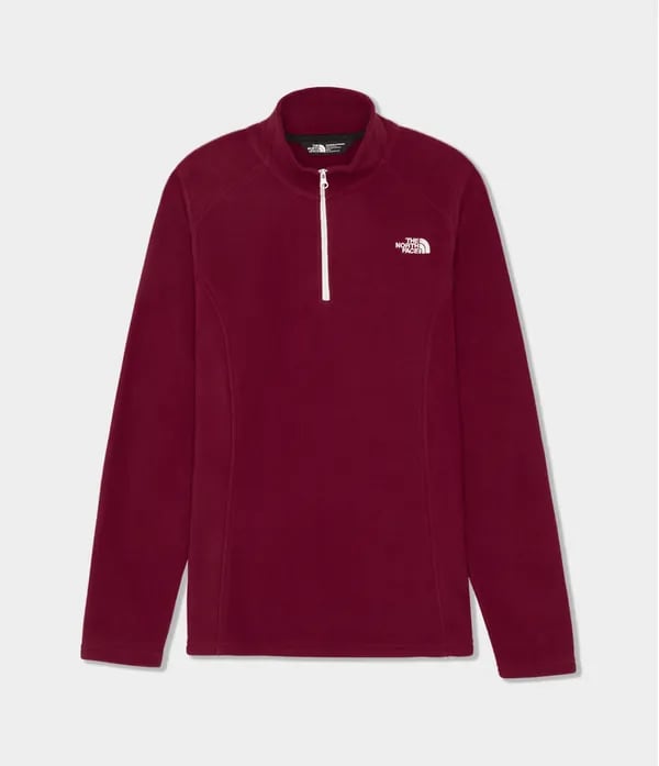 Fleece The North Face Glacier 1/4 Zip Fem - Vinho