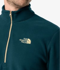 Blusa The North Face Fleece Glacier 1/4 Zip Masc - Azul Petróleo