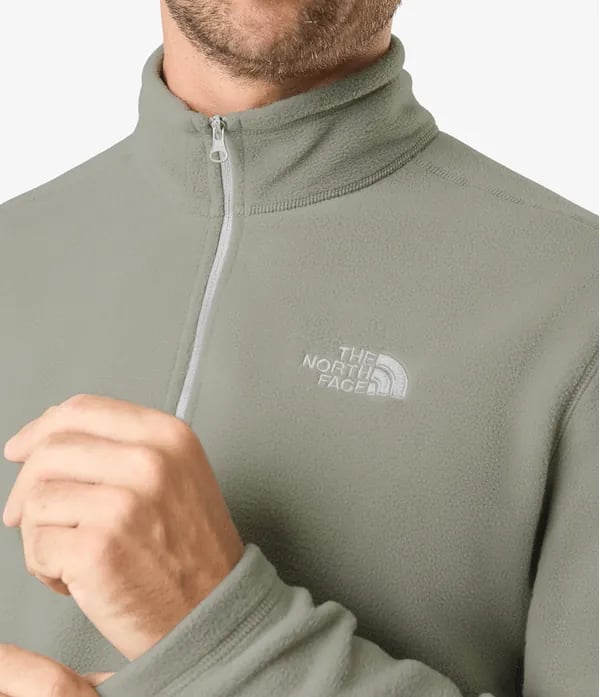 Fleece The North Face Glacier 1/4 Zip Masc - Cinza