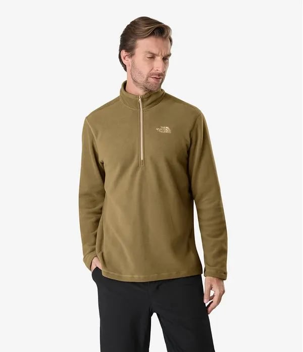 Blusa The North Face Fleece Glacier 1/4 Zip Masc - Marrom