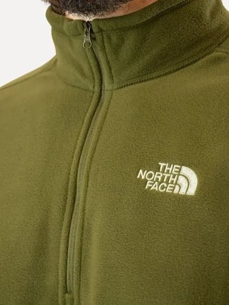Blusa The North Face Fleece Glacier 1/4 Zip Masc - Verde Oliva