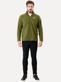 Blusa The North Face Fleece Glacier 1/4 Zip Masc - Verde Oliva