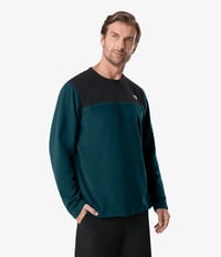 Fleece The North Face Glacier Crew Masc - Preto/Azul Petróleo