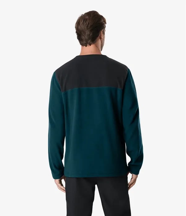 Fleece The North Face Glacier Crew Masc - Preto/Azul Petróleo