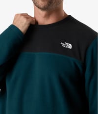 Fleece The North Face Glacier Crew Masc - Preto/Azul Petróleo