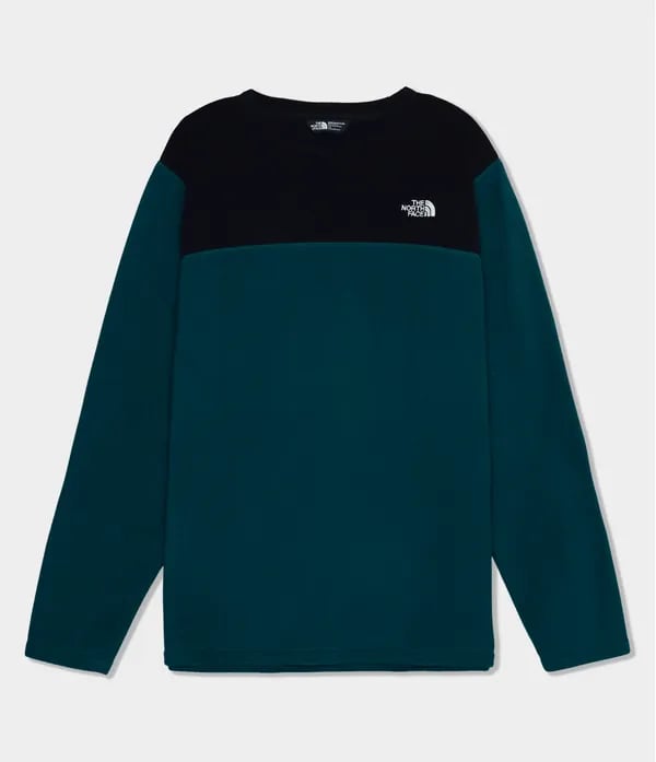 Fleece The North Face Glacier Crew Masc - Preto/Azul Petróleo