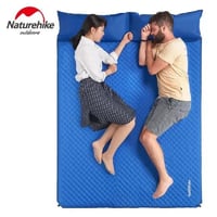 Isolante Auto Inflável Naturehike Mat com Travesseiro Casal - Azul
