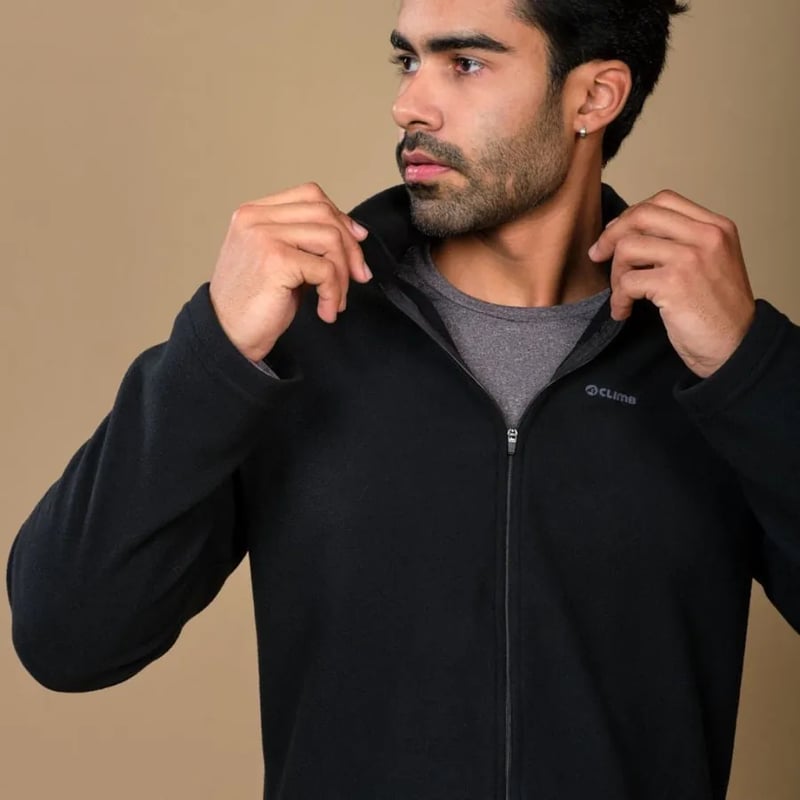 Jaqueta 4Climb Sport Fleece Masc - Preto