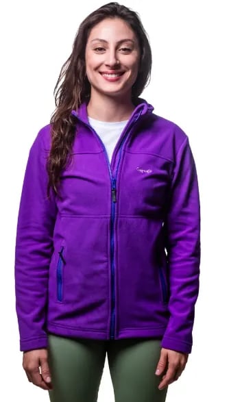 Jaqueta Fleece Glaciar Zíper Inteiro Feminina Conquista - Roxo