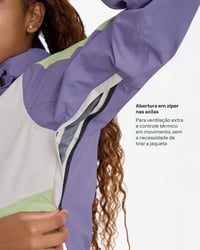 Jaqueta Galapagos Darwin Evolution 2.0 Fem - Lavanda e Verde (Impermeável)