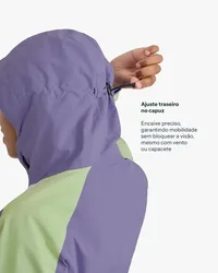 Jaqueta Galapagos Darwin Evolution 2.0 Fem - Lavanda e Verde (Impermeável)