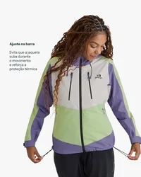 Jaqueta Galapagos Darwin Evolution 2.0 Fem - Lavanda e Verde (Impermeável)