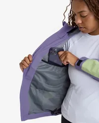 Jaqueta Galapagos Darwin Evolution 2.0 Fem - Lavanda e Verde (Impermeável)