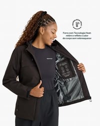 Jaqueta Galapagos Darwin Heat Fem - Preto (Impermeável)