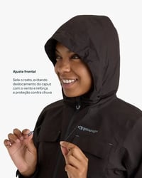 Jaqueta Galapagos Darwin Heat Fem - Preto (Impermeável)