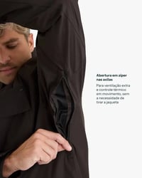 Jaqueta Galapagos Darwin Heat Masc - Preto (Impermeável)
