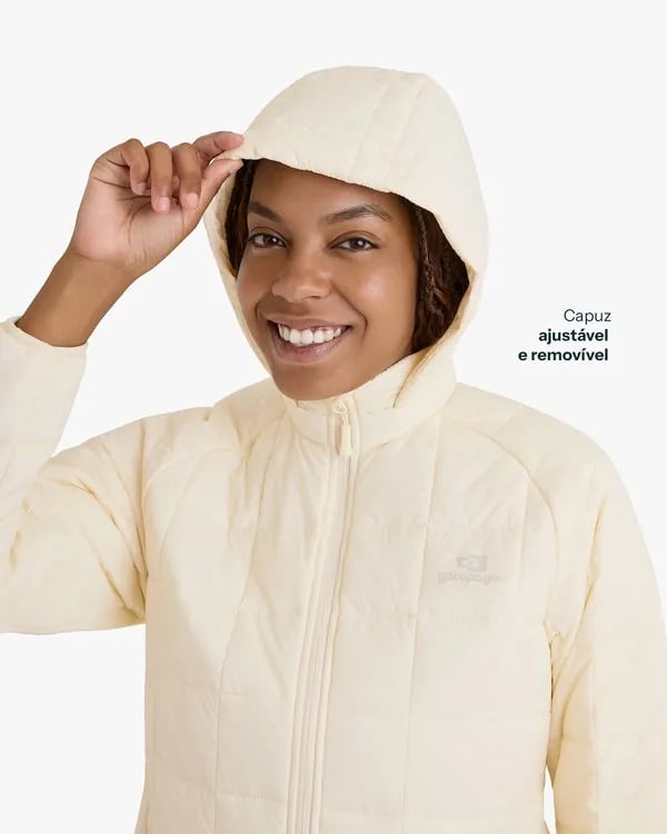 Jaqueta Galapagos Puffer Ibex Thermolite Heat Fem - Off White