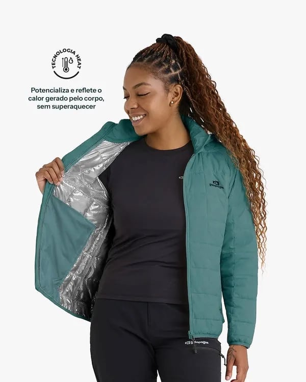 Jaqueta Galapagos Puffer Ibex Thermolite Heat Fem - Verde