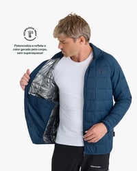 Jaqueta Galapagos Puffer Ibex Thermolite Heat Masc - Azul Marinho