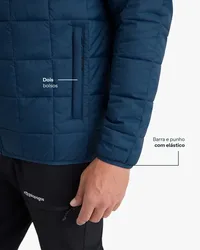 Jaqueta Galapagos Puffer Ibex Thermolite Heat Masc - Azul Marinho