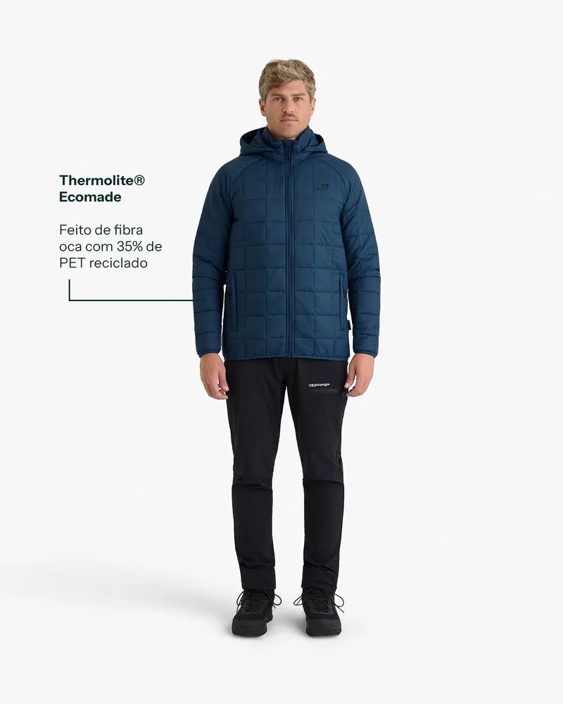Jaqueta Galapagos Puffer Ibex Thermolite Heat Masc - Azul Marinho