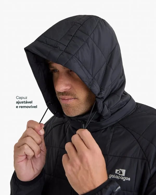 Jaqueta Galapagos Puffer Ibex Thermolite Heat Masc - Preto