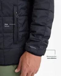 Jaqueta Galapagos Puffer Ibex Thermolite Heat Masc - Preto