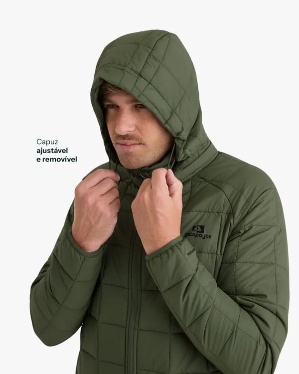 Jaqueta Galapagos Puffer Ibex Thermolite Heat Masc - Verde