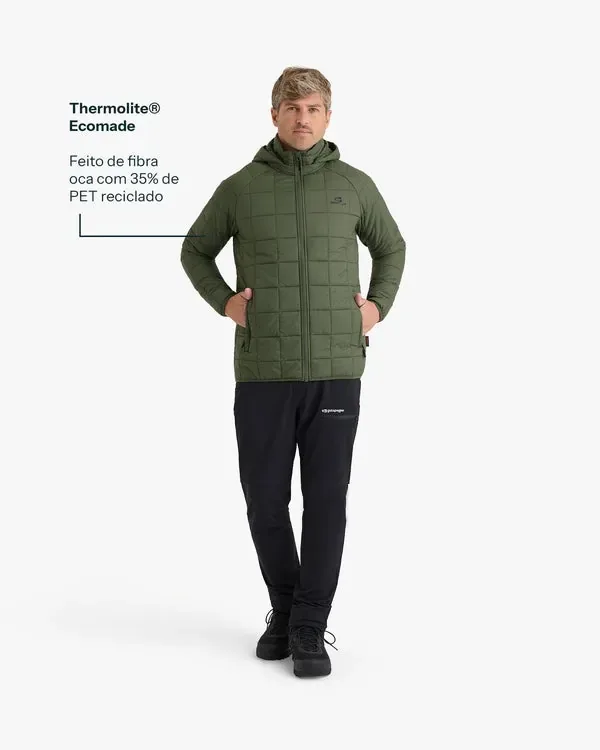 Jaqueta Galapagos Puffer Ibex Thermolite Heat Masc - Verde