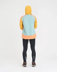 Jaqueta Galapagos Darwin Evolution Fem - Salmão e Amarelo (Impermeável)