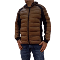 Jaqueta JAB Puff Mobile Capuz Masc - Marrom