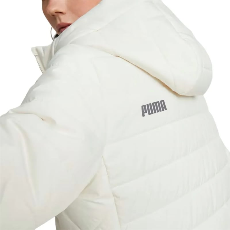 Jaqueta Puma ESS Hooded Padded Fem - Off White - P
