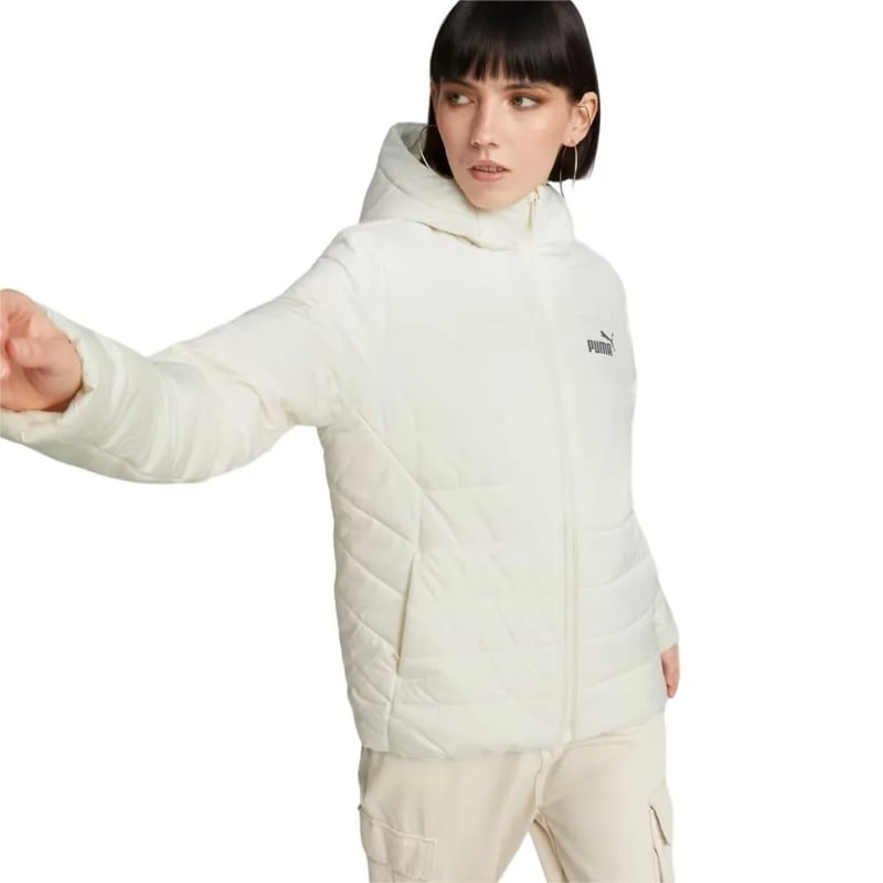Jaqueta Puma ESS Hooded Padded Fem - Off White - P