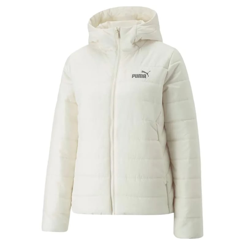 Jaqueta Puma ESS Hooded Padded Fem - Off White - P