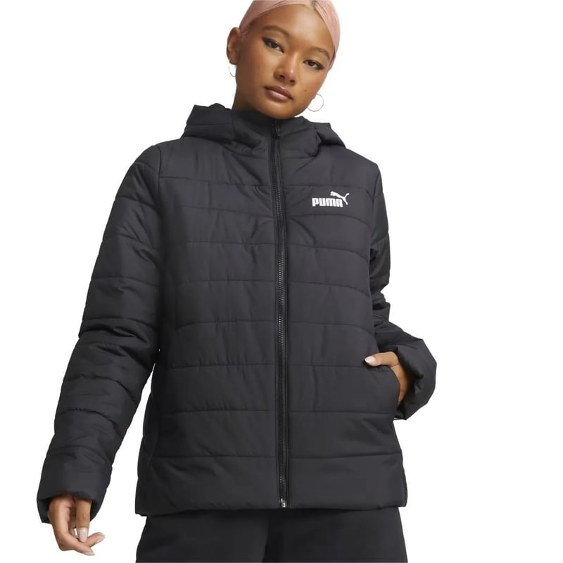 Jaqueta Puma ESS Hooded Padded Fem - Preta