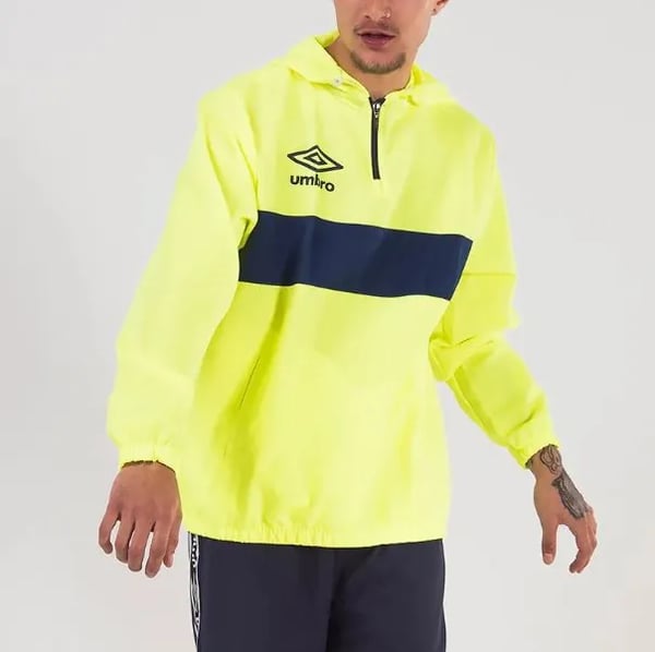 Jaqueta Umbro Corta Vento TWR Band Color Masc - Amarelo Flúor