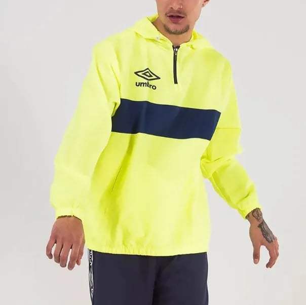 Jaqueta Umbro Corta Vento TWR Band Color Masc - Amarelo Flúor