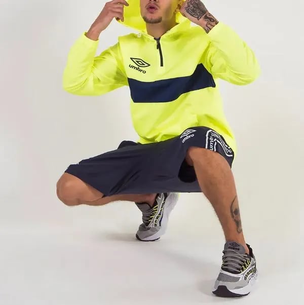 Jaqueta Umbro Corta Vento TWR Band Color Masc - Amarelo Flúor