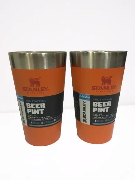 Kit 2 copos térmicos stanley 473ml Sem Tampa - Laranja