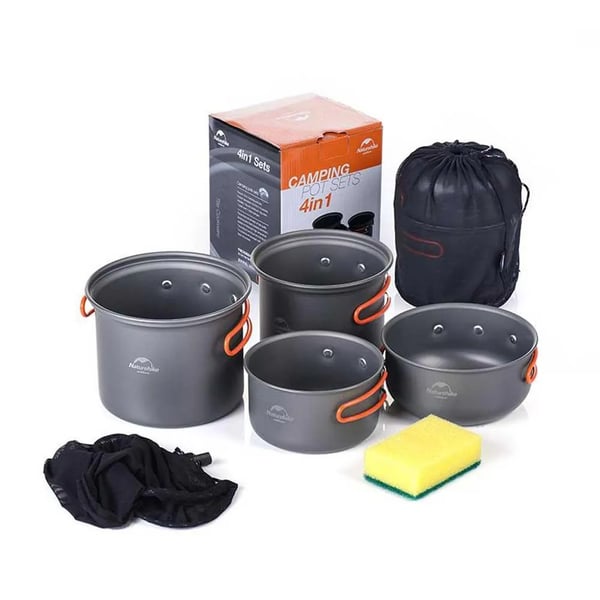 Kit de Panelas Naturehike Mountain Cook 4 Peças - Modelo Novo