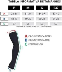 MANGUITO ESPORTIVO SELENE UV50+ E ABERTURA PARA DEDOS